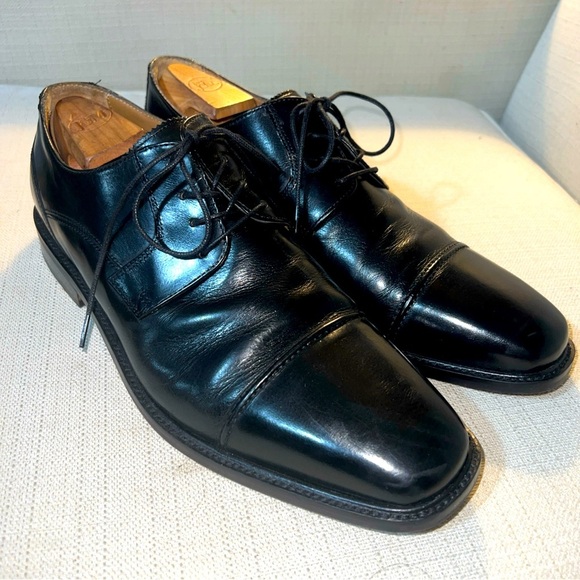 Florsheim Men's Network Black Leather Cap Toe Oxford     *13169-001 Sz 11D - Picture 1 of 11